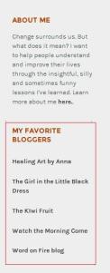 This is where you will find my list of blogs that I like.  Check out a different list every Monday.