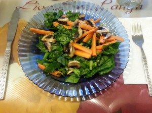 The knife and fork are the wrong side?  It makes sense for southpaw.