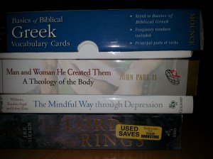 Here are some of my reading in September 2015: Greek vocabulary cards, John Paul II's 